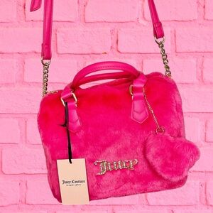 NEW JUICY COUTURE VIRAL HOT PINK SATCHEL